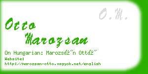 otto marozsan business card